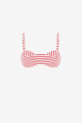 Julia Striped Bralette - Scarlet