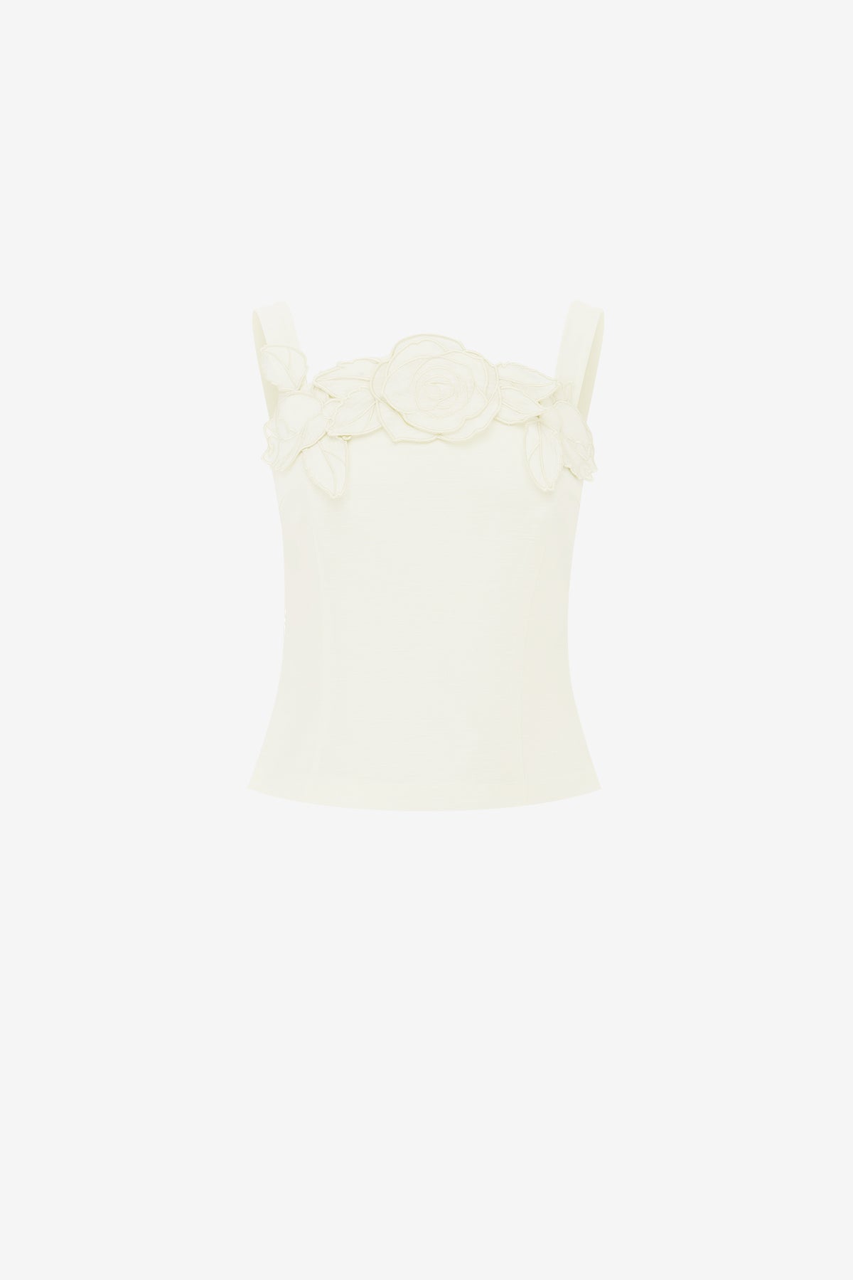 Isadora Appliqué Top - Vanilla