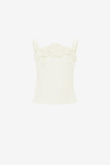 Isadora Appliqué Top - Vanilla