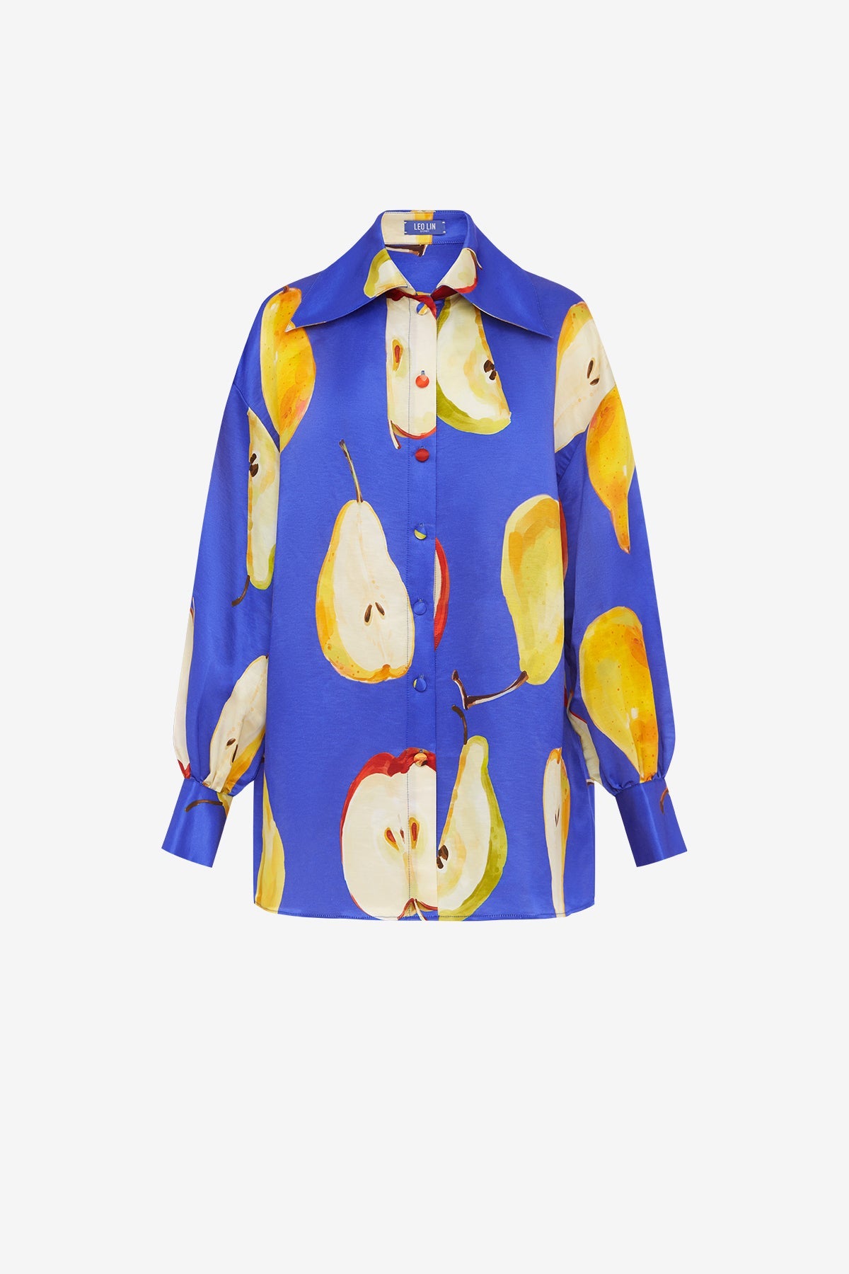 Kathleen Linen Blouse - Pear Print