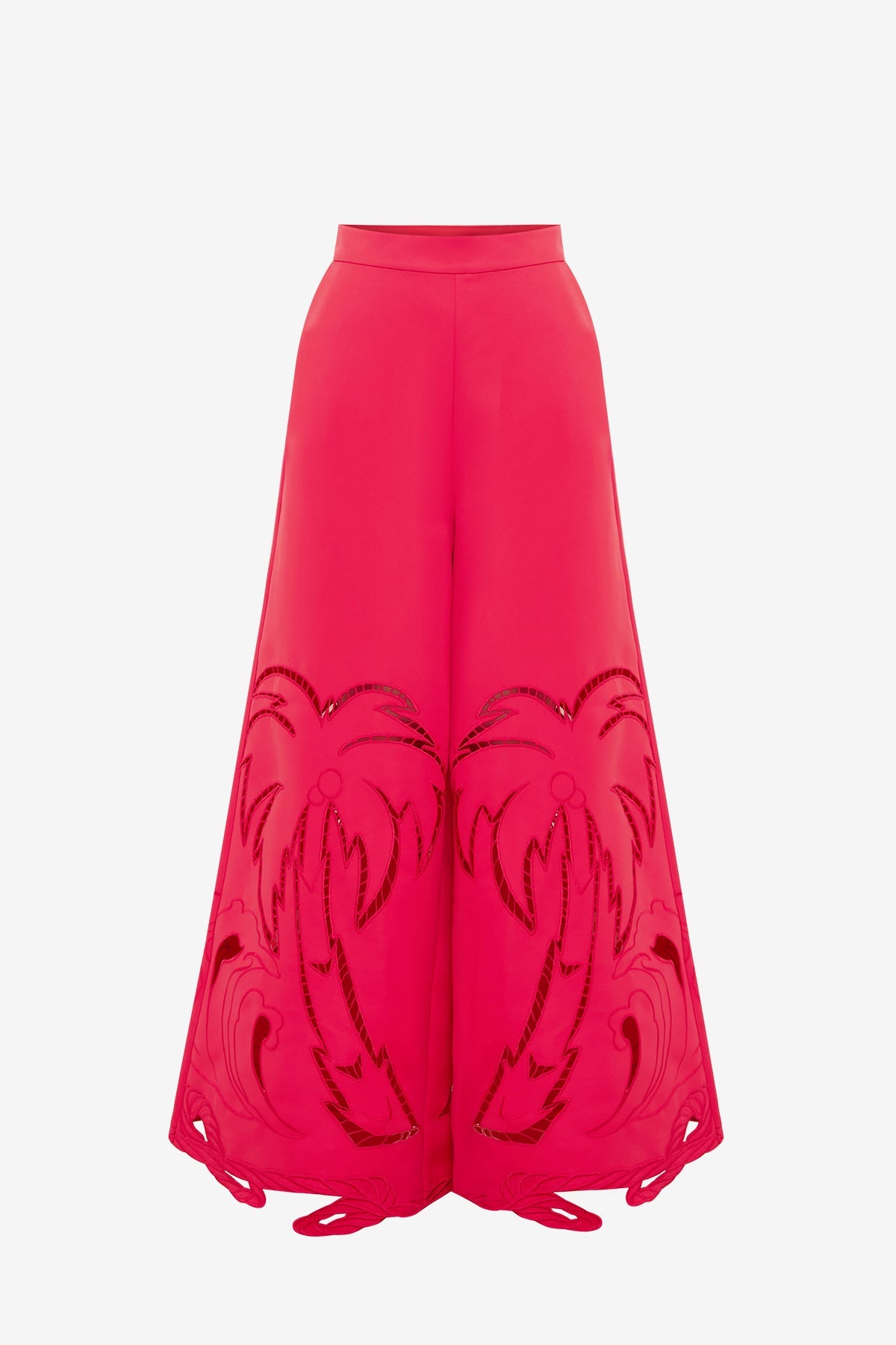 Theodora Palm Pants - Scarlet