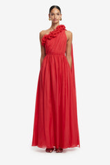 Jenni One Shoulder Maxi Dress - Scarlet