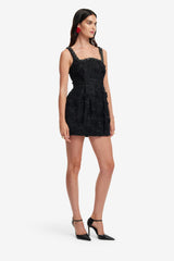 Piper Lace Mini Dress - Ebony