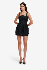 Piper Lace Mini Dress - Ebony