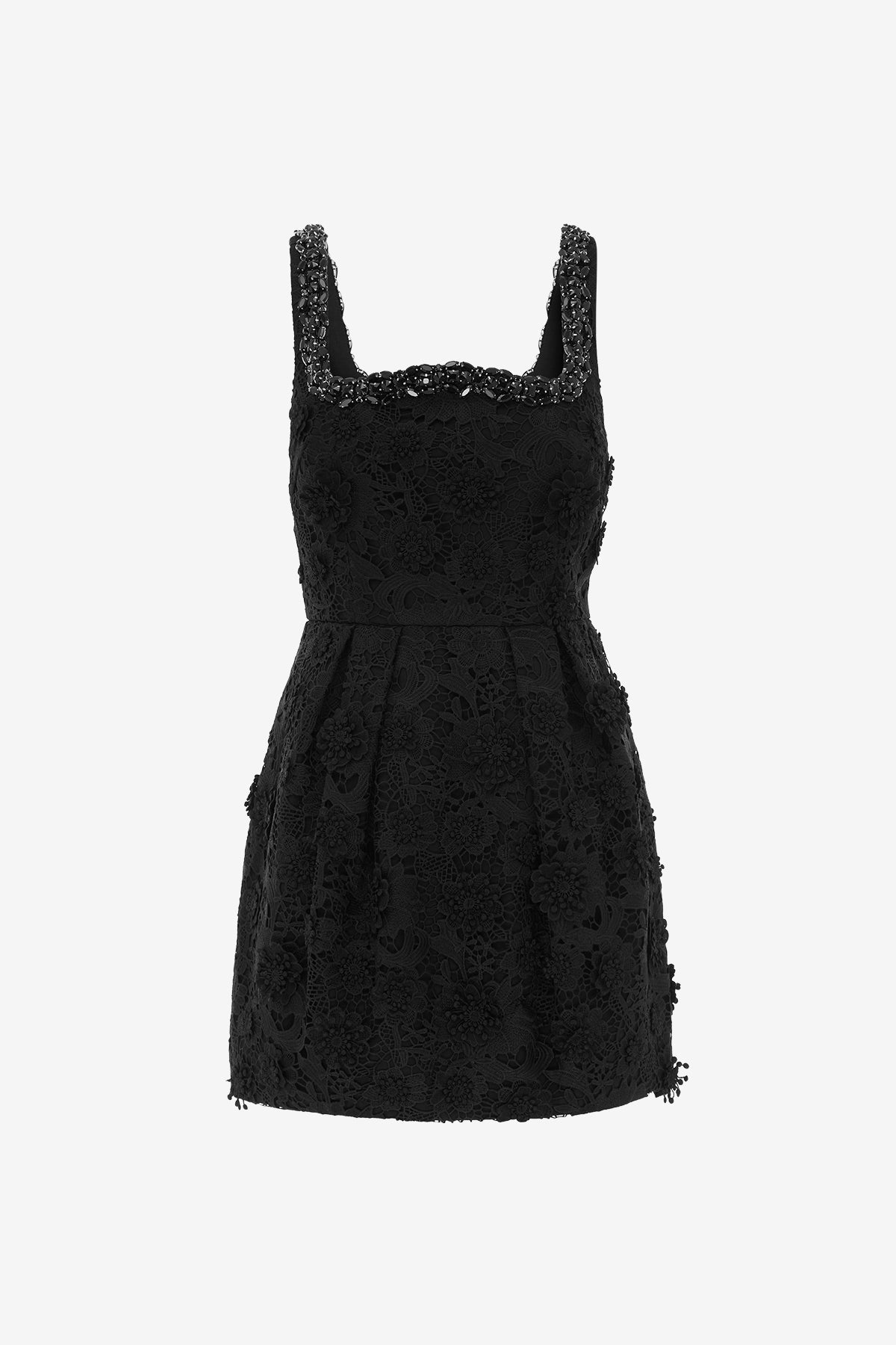 Piper Lace Mini Dress - Ebony