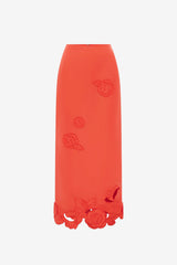 Kyra Appliqué Maxi Skirt - Saffron