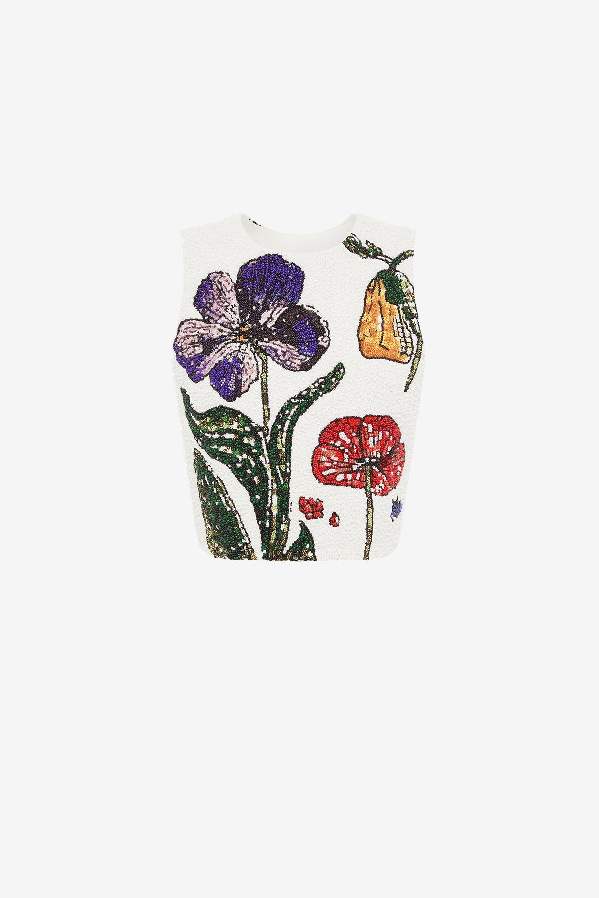 Iris Beaded Top - Wildflowers