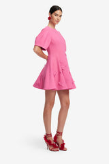 Simona Appliqué Mini Dress - Pink