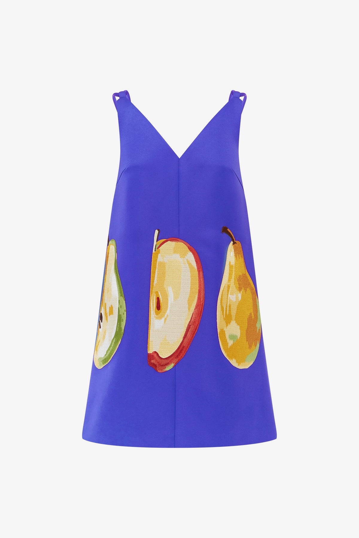 Taylor Embroidered Mini Dress - Pear Print