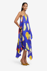 Sally Halterneck Maxi Dress - Pear Print