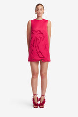 Yvonne Palm Mini Dress - Scarlet