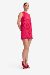 Yvonne Palm Mini Dress - Scarlet