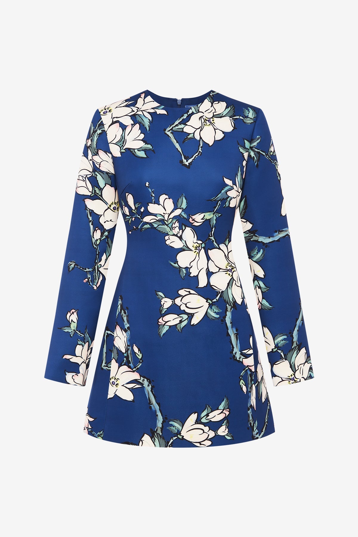 Aliza Long Sleeve Petal Mini Dress - Midnight Magnolia Print