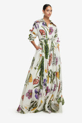 Josephine Silk Gown - Wildflowers