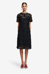 Sheridan Lace Midi Dress - Ebony