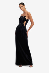 Marilyn Velvet Gown - Ebony