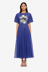 Desiree Embellished Midi Dress - Sapphire