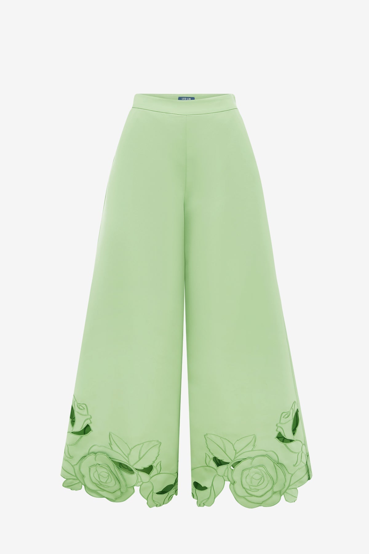Theodora Appliqué Pants - Juniper Green