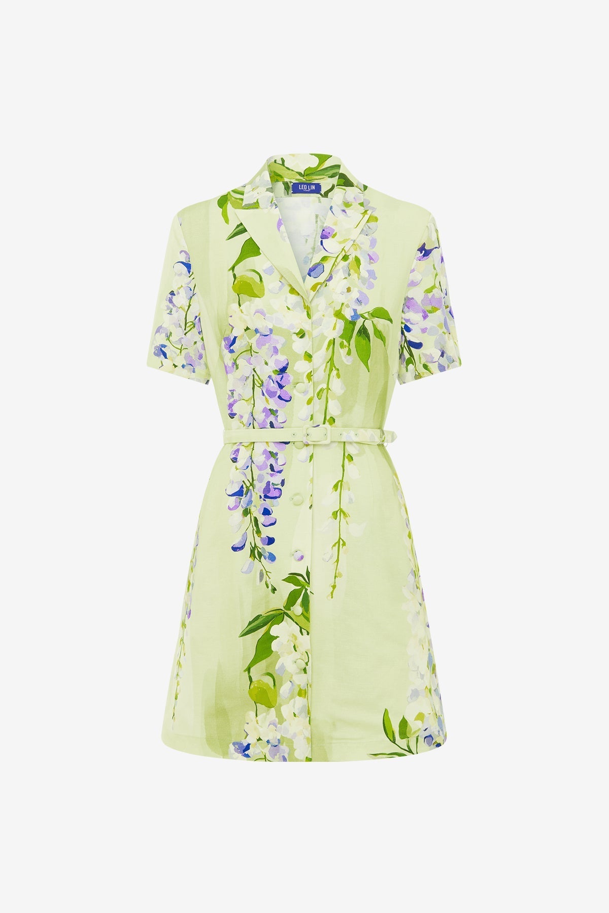 Brigitte Mini Dress - Wisteria Print