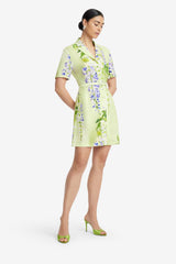 Brigitte Mini Dress - Wisteria Print