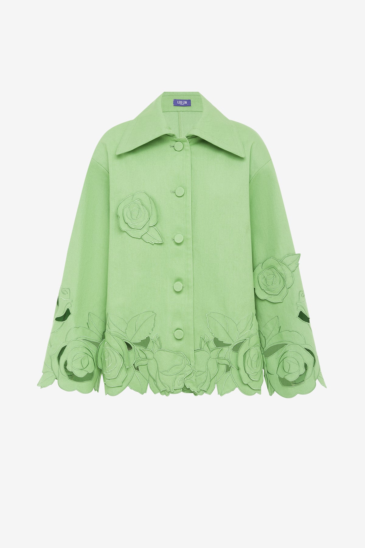 Jayna Appliqué Jacket - Juniper Green