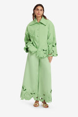 Jayna Appliqué Jacket - Juniper Green