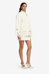 Jayna Appliqué Jacket - Snow