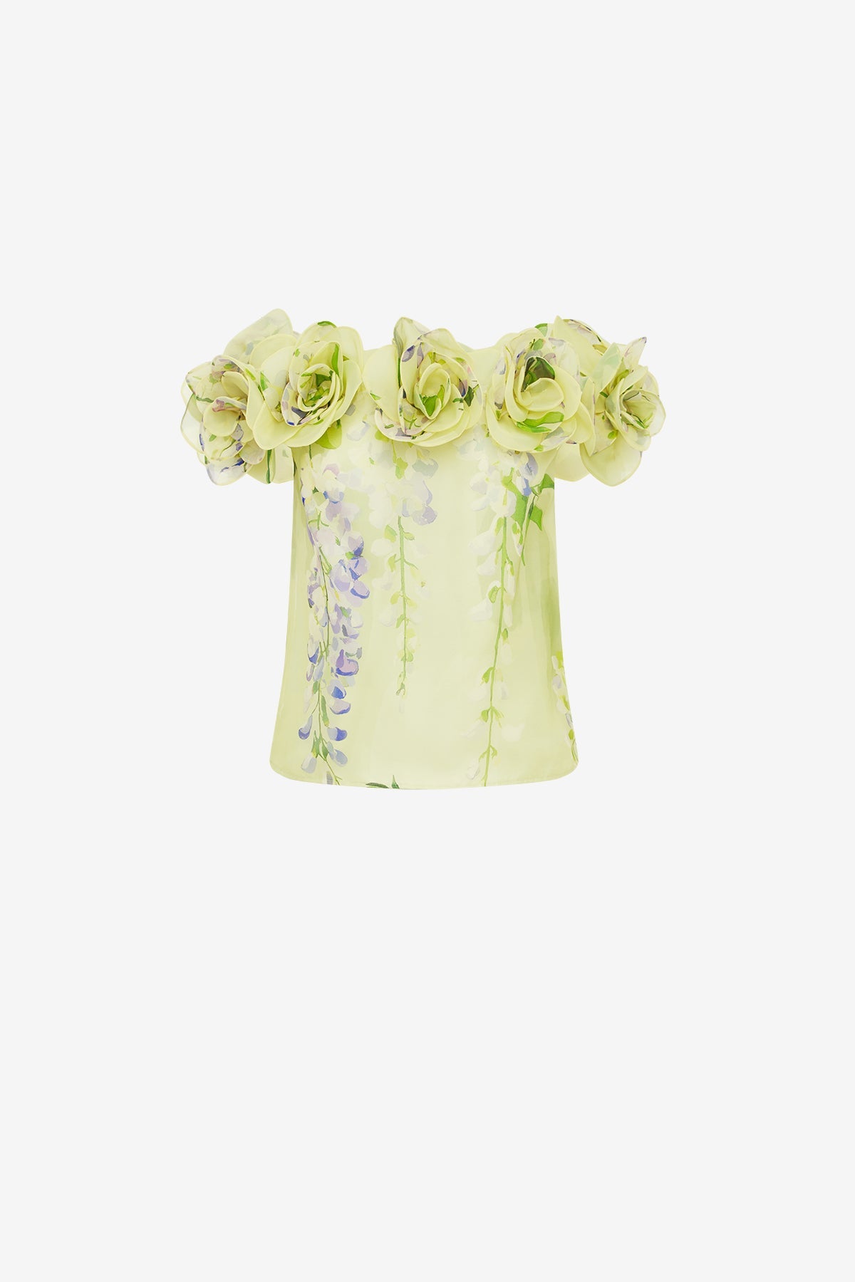 McKayla Off-Shoulder Top - Wisteria Print