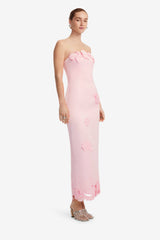 Rayna Appliqué Bustier Maxi Dress - Blush Pink
