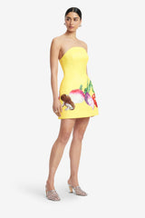 Zaria Bustier Mini Dress - Harvest Print
