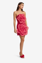 Floret Mini Dress - Scarlet
