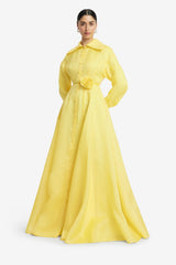 Josephine Silk Gown - Limoncello