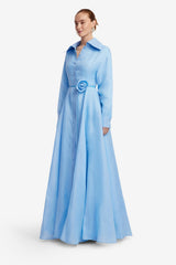 Josephine Silk Gown - Pastel Blue