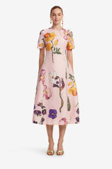Caroline Short Sleeve Midi Dress - Wildbloom