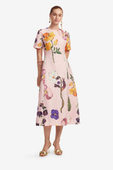 Caroline Short Sleeve Midi Dress - Wildbloom