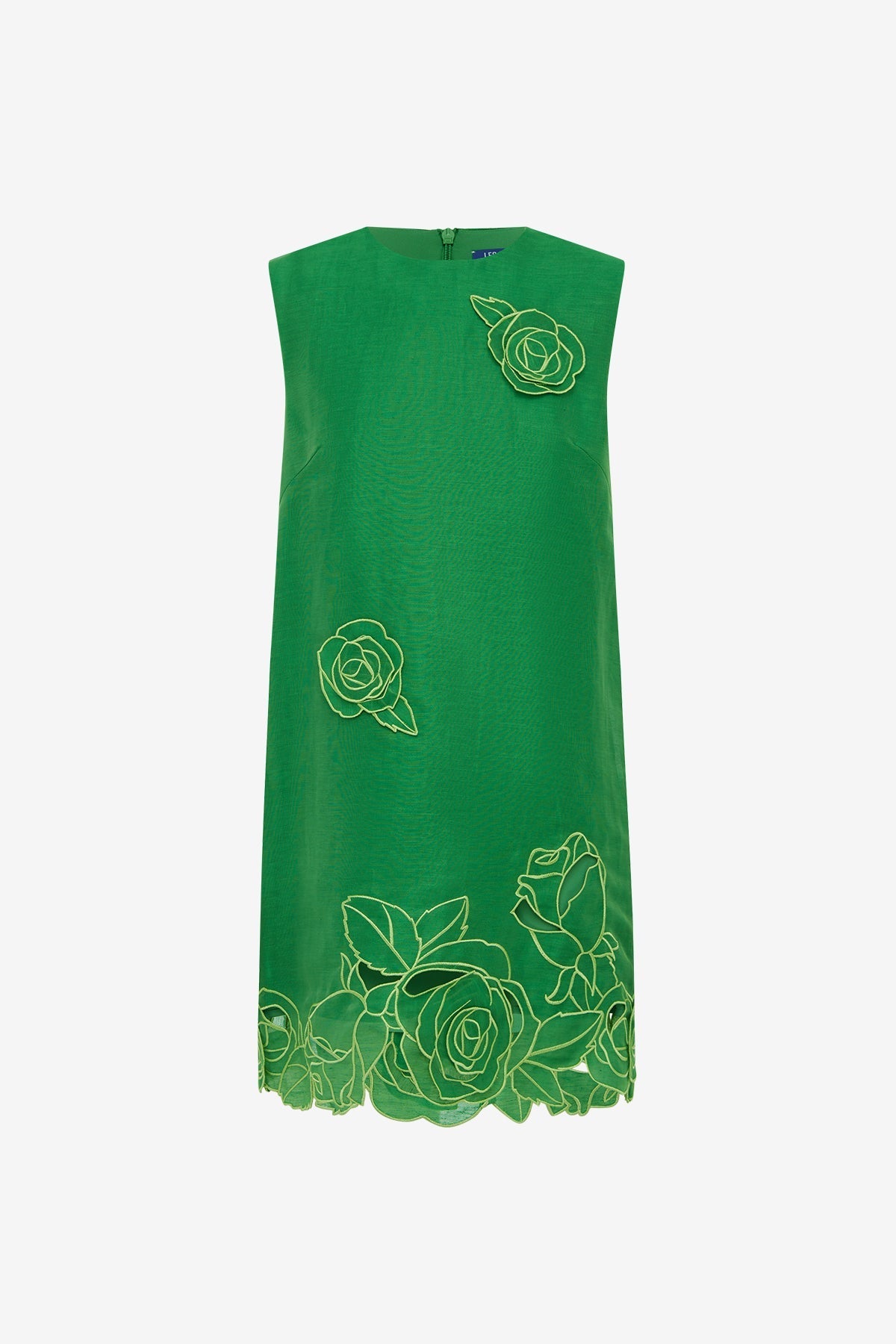 Yvonne Appliqué Mini Dress - Verdant