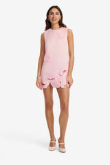 Yvonne Appliqué Mini Dress - Blush Pink