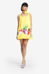 Suki Puff Mini Dress - Harvest Print