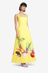 Rianne Appliqué Maxi Dress - Harvest Print