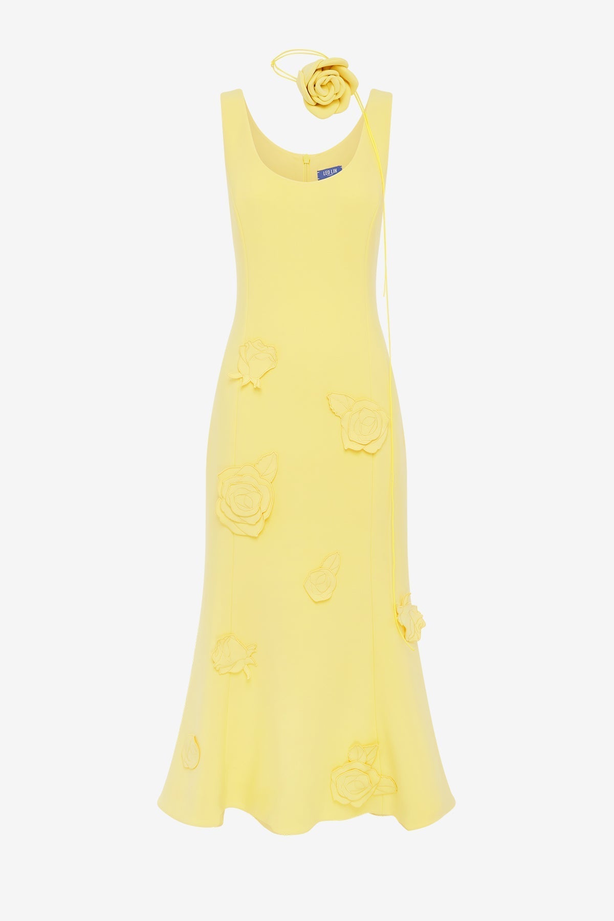Emily Appliqué Midi Dress - Limoncello