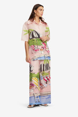 Jamie Wide Leg Pants - Riviera Print