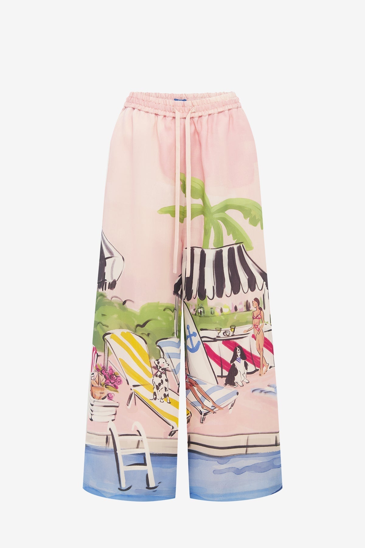 Jamie Wide Leg Pants - Riviera Print