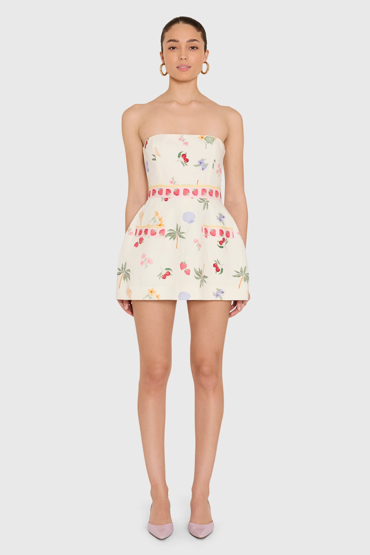 Strapless Bethany Romper in Boardwalk