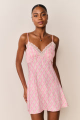 Lorinda Heirloom Print Mini Slip Dress