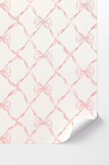 Baby Bow Peel and Stick Wallpaper