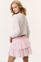 Ditsy Floral Ruffle Mini Skirt - SWEET NECTAR