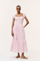 Lyssara Floral Cotton Maxi Dress