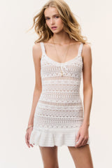 Madiya Crochet Cotton Mini Dress