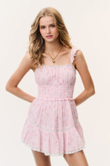 Maralina Floral Cotton Mini Dress