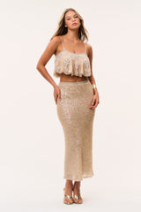Sorwyn Beaded Sequin Crop Top
